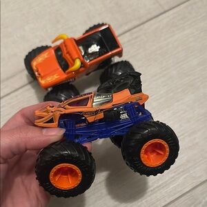 Monster Trucks Orange and Blue Toy Set